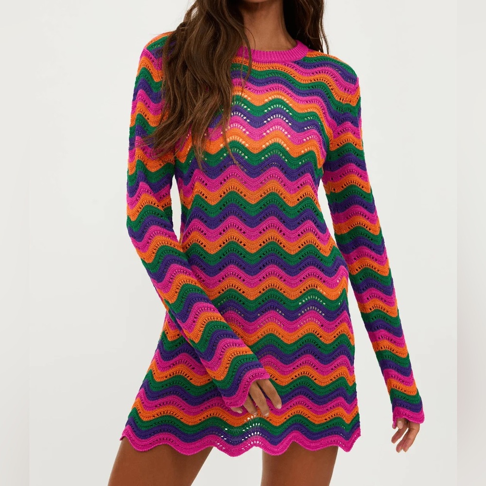 Beach Riot Libbi Dress Sunset Waves